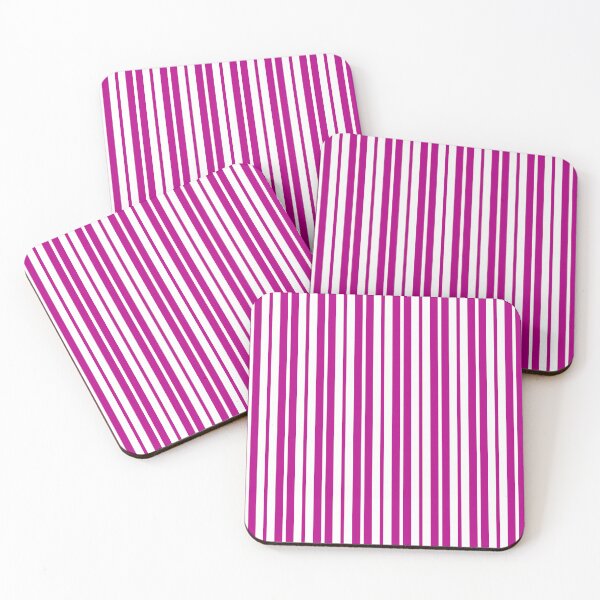 Item preview, Vertical Purple White Stripes Pattern designed and sold by PatternTitan.