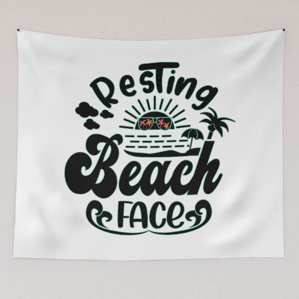 Item preview, Green Resting Beach Face T-Shirt | Funny Vacation Shirt | Beach Mode Activated | Relaxation Station Tee | Ocean Vibes designed and sold by FitEnvy.