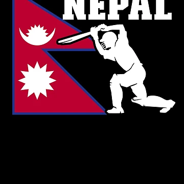 Vorschaubild zum Design Nepal Flag Cricket Player Nepal Cricket Fan Nepal Cricket Gear von DynamicDesign