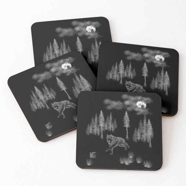 Item preview, Wolf run with full moon designed and sold by MargoMalej.