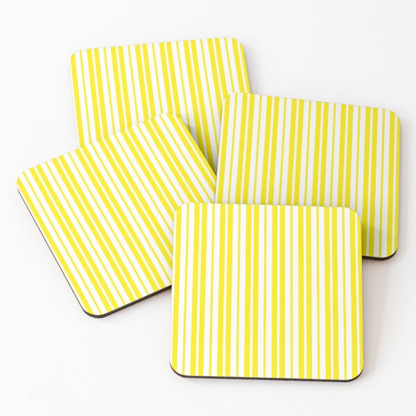 Item preview, Vertical Yellow White Stripes Pattern designed and sold by PatternTitan.