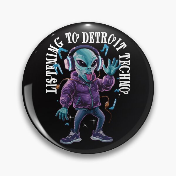 Artikelvorschau, Alien Listening Detroit Techno. Lustiges DJ-Geschenk entworfen und verkauft von paulo silveira.