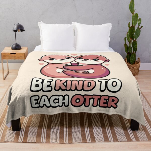 Item preview, Be Kind To Each Otter! Cute Kawaii Otter Cartoon designed and sold by PMCreative.