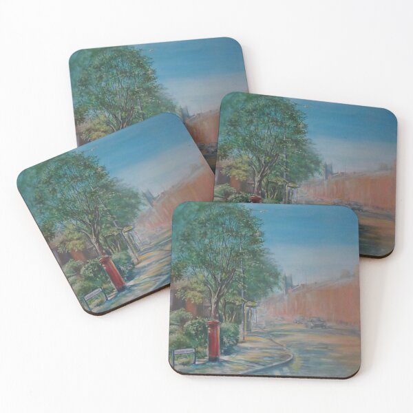 Item preview, Sun on North Road - post box and tree designed and sold by LittleLiz.