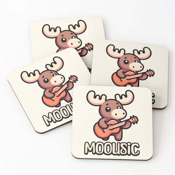 Item preview, Moousic! Cute Music Moose Pun designed and sold by PMCreative.