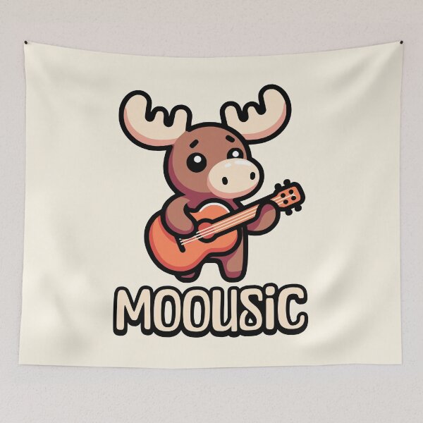 Item preview, Moousic! Cute Music Moose Pun designed and sold by PMCreative.