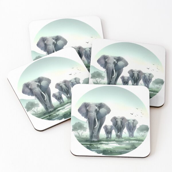 Item preview, Family of elephants designed and sold by RubisLeaf.
