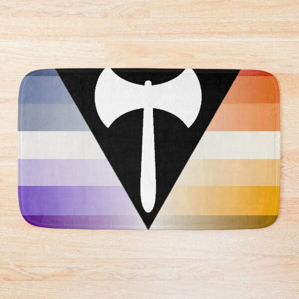 Item preview, BUTCH FLAG | blue & orange & axe (variant 2) designed and sold by VoltageStone.