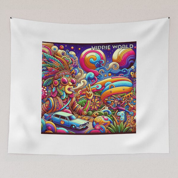 Item preview,  Hippie World: Embracing Peace, Love, and Freedom designed and sold by 0penvimark.