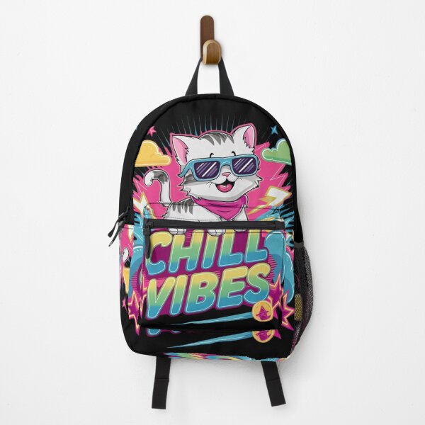 Item preview, 80s Neon Kitten Chill Vibes T-Shir designed and sold by Netroder.