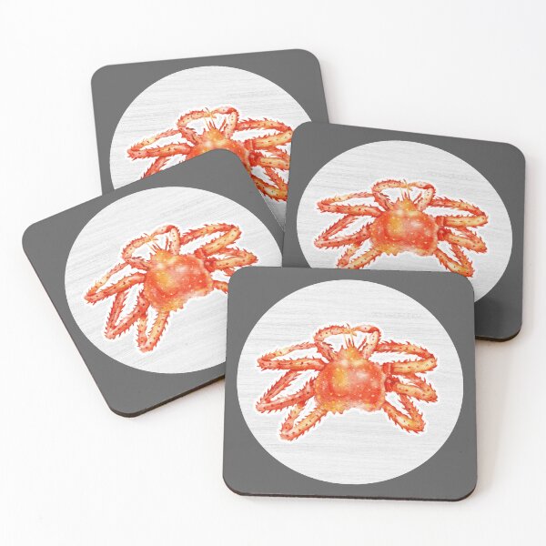 Item preview, Red Crab Watercolor Drawing designed and sold by LivingColorful.