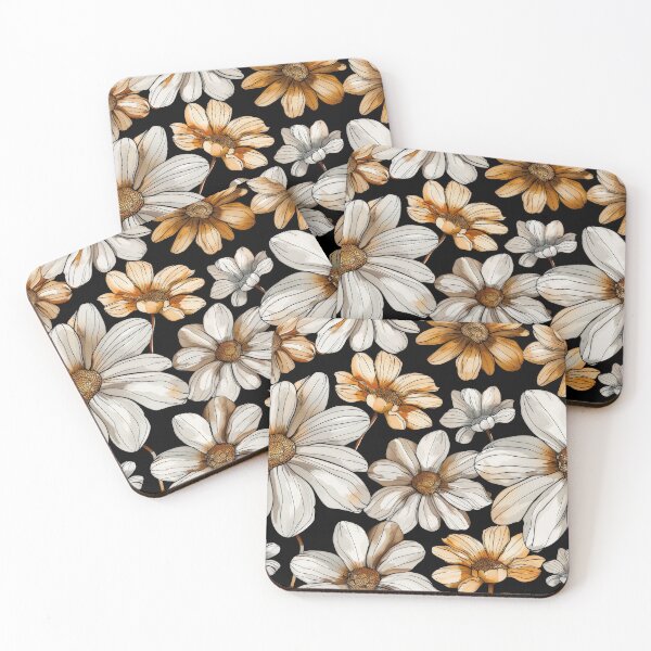 Item preview, White and Orange Daisy Floral Pattern designed and sold by brandway.