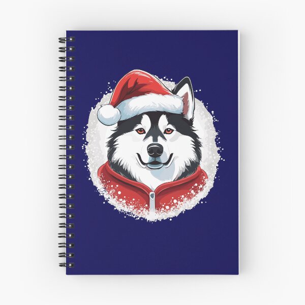 Item preview, Perro siberiano disfrazado de Papá Noel designed and sold by InwzaDesign.