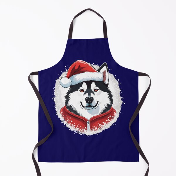 Item preview, Perro siberiano disfrazado de Papá Noel designed and sold by InwzaDesign.
