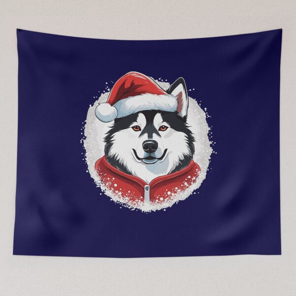 Item preview, Siberian dog cosplays as Santa Claus designed and sold by InwzaDesign.