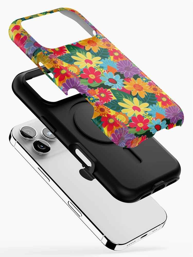 Thumbnail 2 of 4, iPhone Case, Colorful Flower Pattern designed and sold by Graphroad.