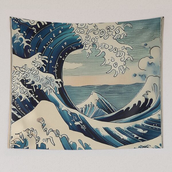 Item preview, The Great Wave Ancient Japanese Art Print/1 designed and sold by Synthwave Poem.