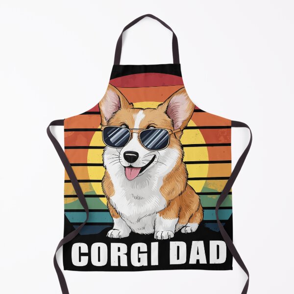 Item preview, Corgi Dad Retro Sunset Dog Lover designed and sold by Quirky Shirts.