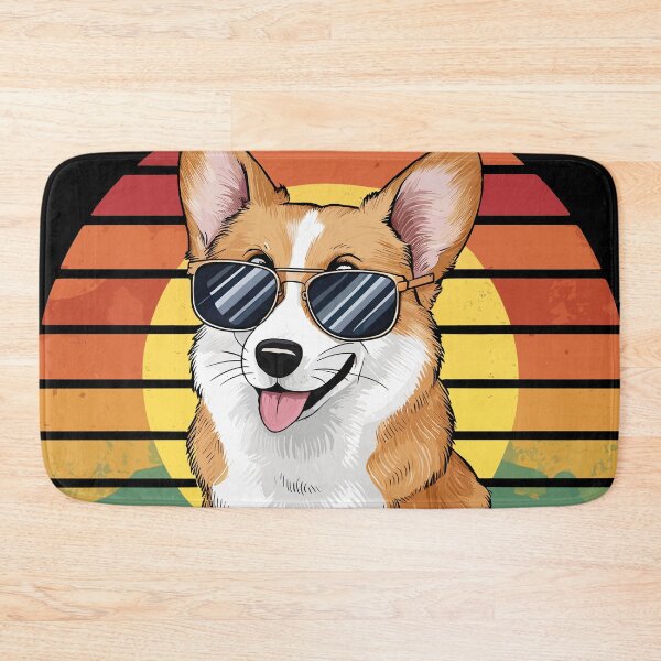 Item preview, Corgi Dad Retro Sunset Dog Lover designed and sold by Quirky Shirts.