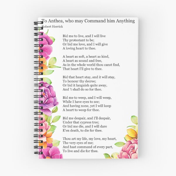 Item preview, To Anthea, by Robert Herrick designed and sold by blue-jay-art.