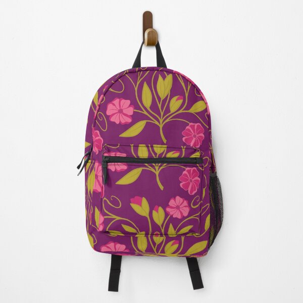 Item preview, Modern Art Nouveau floral vines in purple, pink, and lime green designed and sold by MarySchwindt.