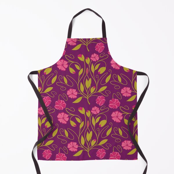 Item preview, Modern Art Nouveau floral vines in purple, pink, and lime green designed and sold by MarySchwindt.
