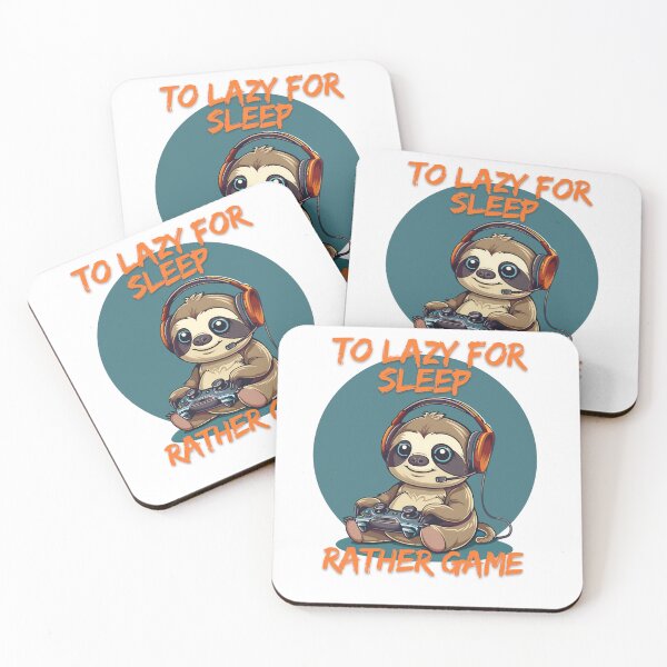 Item preview, Cute Gaming Sloth To Lazy For Sleep  designed and sold by Maciej  Strzelczyk.