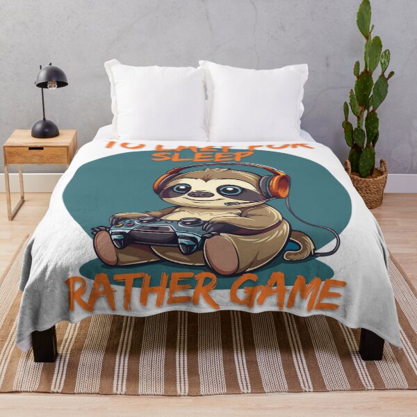 Item preview, Cute Gaming Sloth To Lazy For Sleep designed and sold by Maciej Strzelczyk.