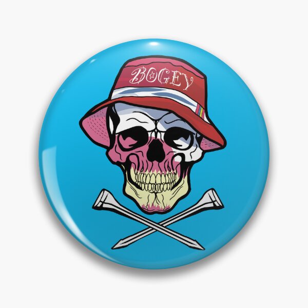 Item preview, Skull golfer in bucket hat designed and sold by diDprojects.