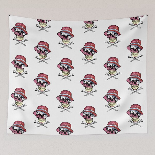 Item preview, Skull golfer in bucket hat designed and sold by diDprojects.