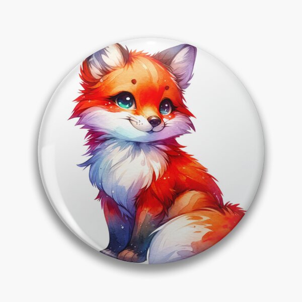 Item preview, Watercolor Cute Fox designed and sold by InsanseCreation.