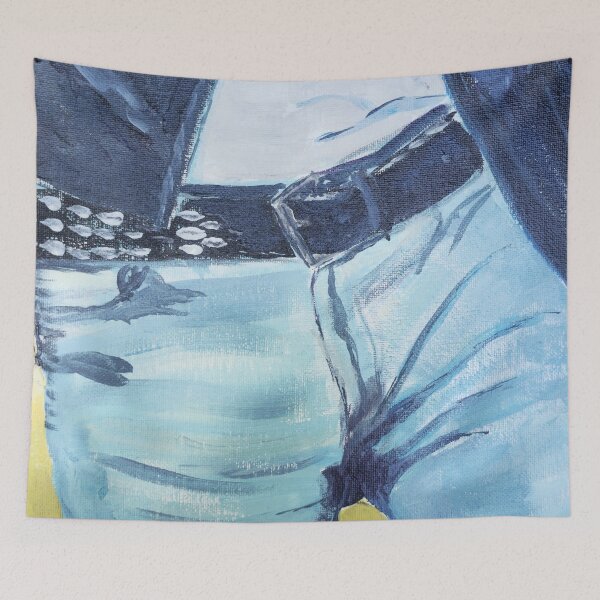 Item preview, Faith George Michael Hips Torso Art Painting designed and sold by BlackGloveDsign.