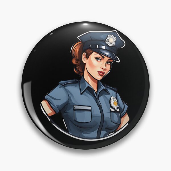 Item preview, Police Strong Redhead Woman Guarding the Law designed and sold by Aquillashop.