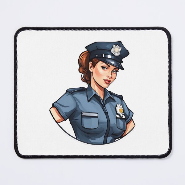 Item preview, Police Strong Redhead Woman Guarding the Law designed and sold by Aquillashop.