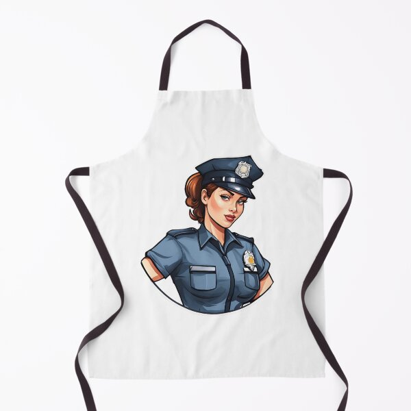 Item preview, Police Strong Redhead Woman Guarding the Law designed and sold by Aquillashop.