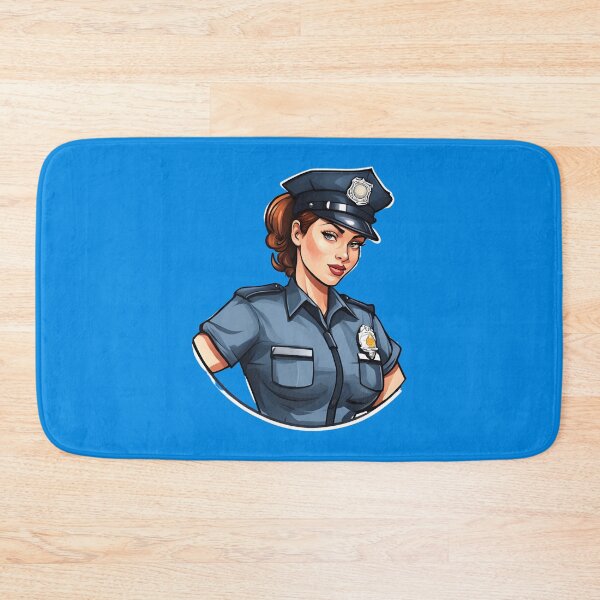 Item preview, Police Strong Redhead Woman Guarding the Law designed and sold by Aquillashop.