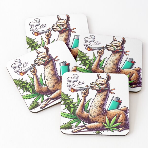 Item preview, Llama Smoking Weed designed and sold by HuH Shop.