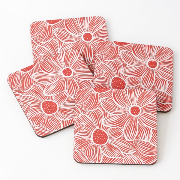 Item preview, Red And White Floral Pattern designed and sold by brandway.