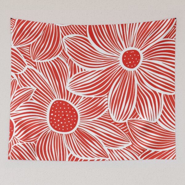 Item preview, Red And White Floral Pattern designed and sold by brandway.