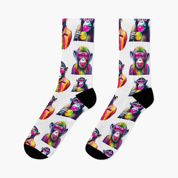 Item preview, Monkey in Technicolor Glasses Pattern 2 designed and sold by Tom-Johnson.