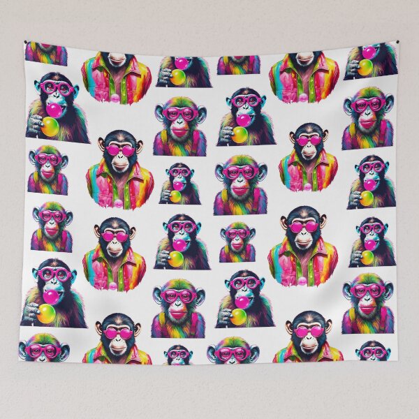 Aperçu de l'œuvre Singe dans des lunettes Technicolor modèle 2 créée et vendue par Tom-Johnson.