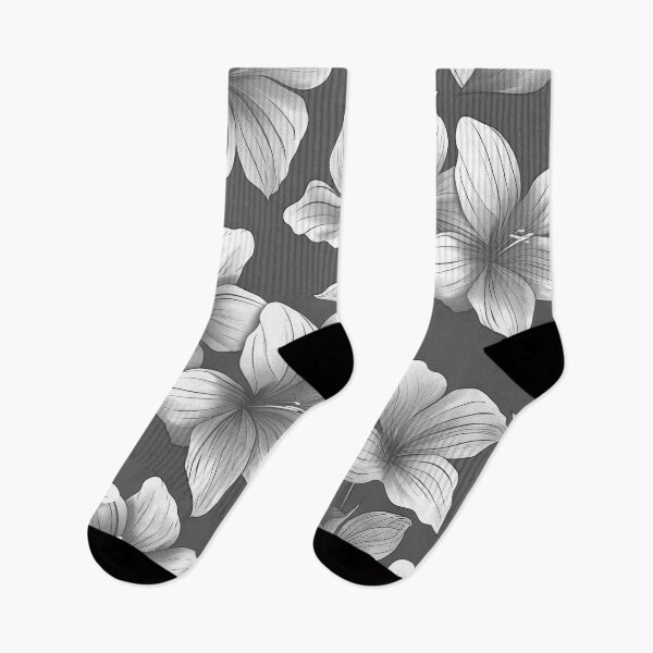 Item preview, Black and White Floral Pattern designed and sold by brandway.