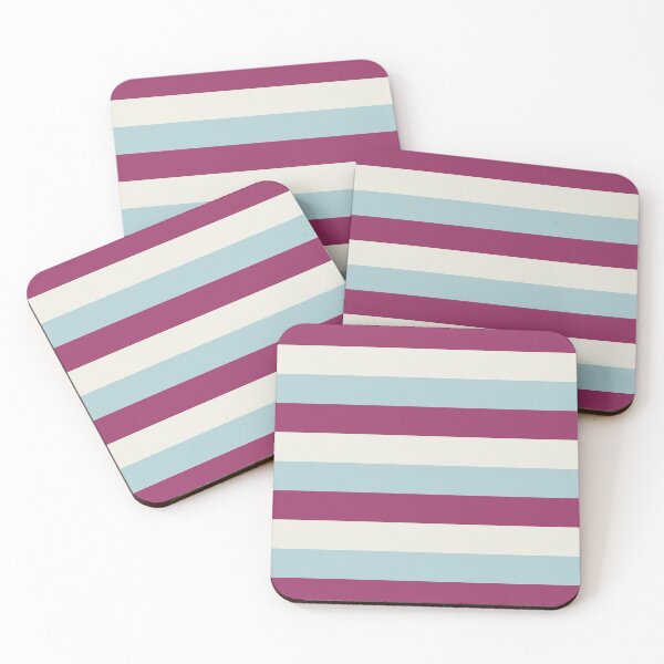Item preview, 3 MAROON RED, DUCK EGG BLUE, and CREAM Horizontal STRIPES designed and sold by RachelMacht.