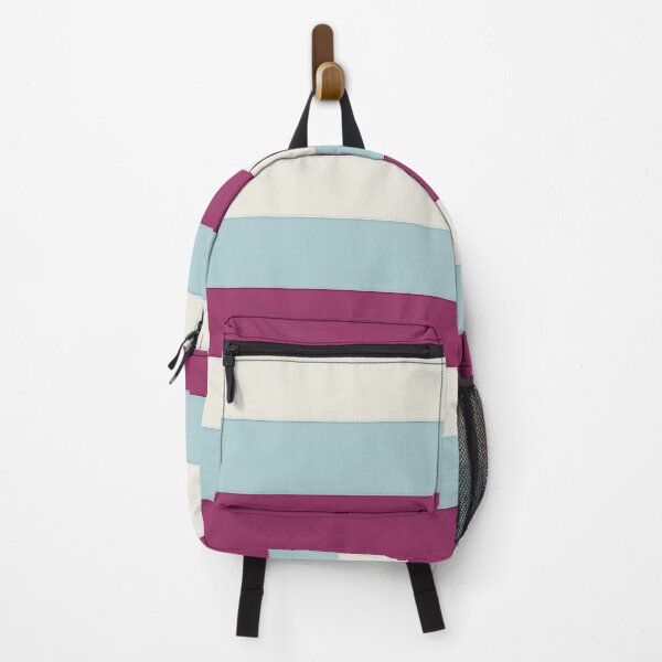Item preview, 3 MAROON RED, DUCK EGG BLUE, and CREAM Horizontal STRIPES designed and sold by RachelMacht.