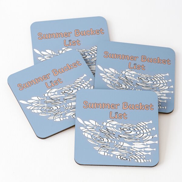 Item preview, Summer bucket list fishing circles designed and sold by Alohamagic.