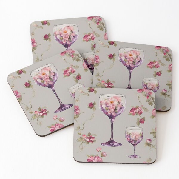 Item preview, Floral Wine Glass designed and sold by bysheinks.