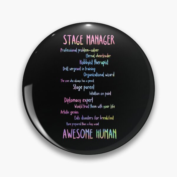 Item preview, Stage Manager, Awesome Human (Rainbow) designed and sold by Theatre Thoughts.