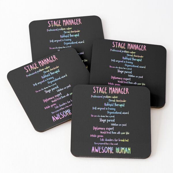 Item preview, Stage Manager, Awesome Human (Rainbow) designed and sold by Theatre Thoughts.