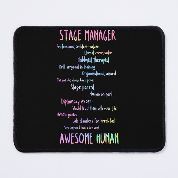 Item preview, Stage Manager, Awesome Human (Rainbow) designed and sold by Theatre Thoughts.