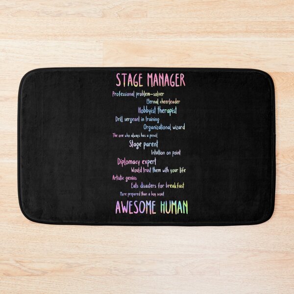 Item preview, Stage Manager, Awesome Human (Rainbow) designed and sold by Theatre Thoughts.